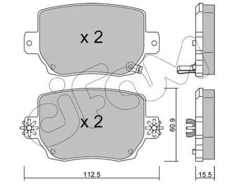 Комплект гальмівних колодок TESLA MODEL, CIFAM (82213340)