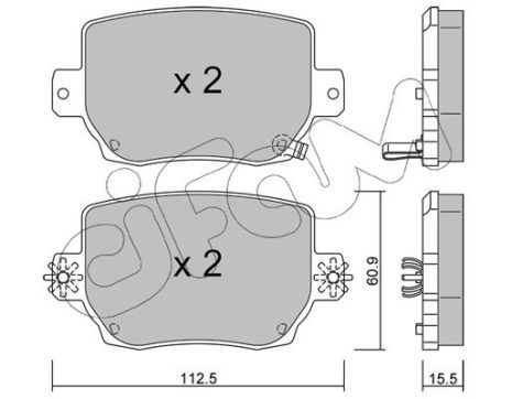 Комплект тормозных колодок TESLA MODEL, CIFAM (82213340)