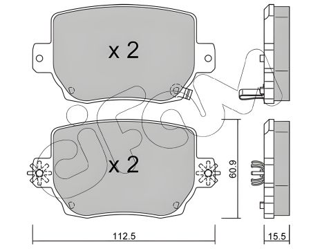 Гальмівних колодок комплект TESLA MODEL, CIFAM (82213340)