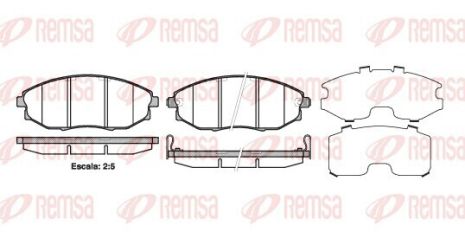 Комплект гальмівних колодок DAEWOO TOSCA, CHEVROLET EPICA, CHEVROLET NUBIRA, REMSA (122302)