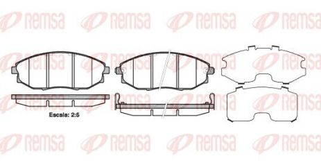Комплект гальмівних колодок DAEWOO TOSCA, CHEVROLET EPICA, CHEVROLET NUBIRA, REMSA (122302)