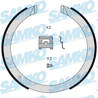 Комплект колодок стояночного тормоза MAZDA CX-9, CADILLAC STS, DAEWOO KORANDO, SAMKO (81098)