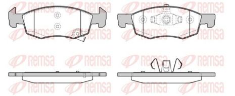 Комплект тормозных колодок OPEL CORSA, REMSA (163402)