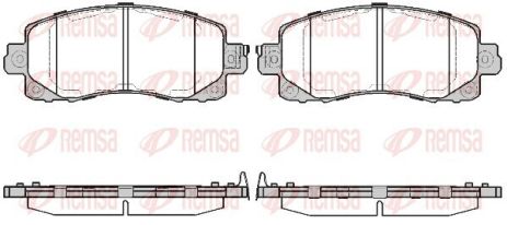 Комплект тормозных колодок SUBARU XV, SUBARU IMPREZA, SUBARU FORESTER, REMSA (174104)
