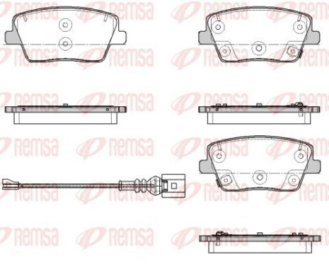 Комплект тормозных колодок HYUNDAI i30, REMSA (190102)