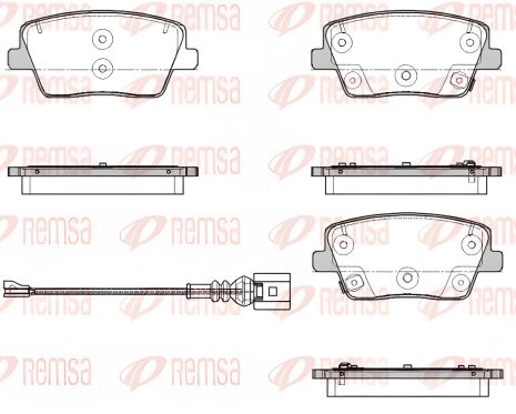 Тормозные колодки комплект HYUNDAI i30, REMSA (190102)