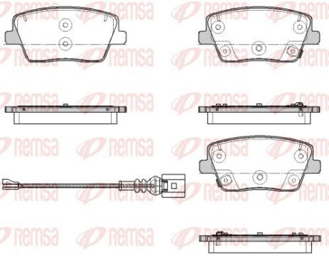 Комплект тормозных колодок HYUNDAI i30, REMSA (190102)