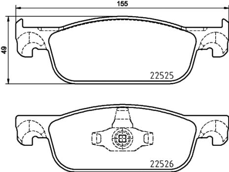 Комплект тормозных колодок LADA XRAY, DACIA LOGAN, RENAULT LOGAN, BREMBO (P68065)