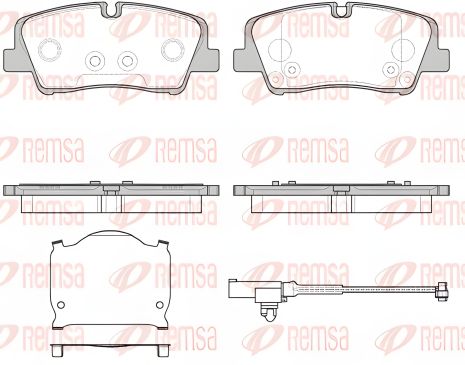 Гальмівних колодок комплект REMSA HYUNDAI H350 (168710)