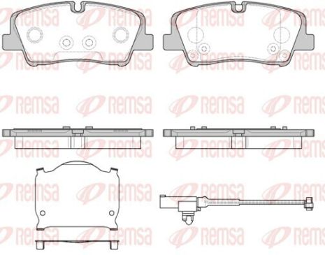 Комплект гальмівних колодок HYUNDAI H350, REMSA (168710)