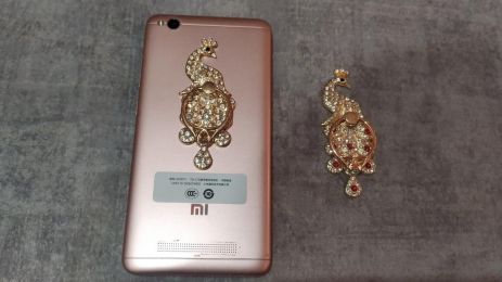 Попсокет держатель на телефон в виде Павлина Павлин кристаллы камни на палец PopSocket