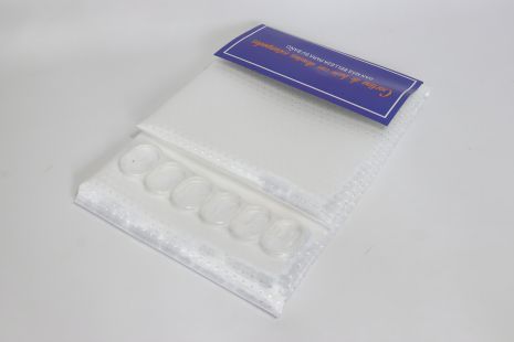 Біла однотонна шторка для ванної довжина 180x220 см (2.2 м)