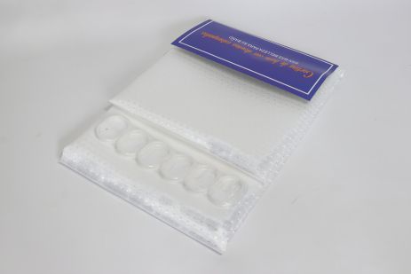 Біла однотонна шторка для ванної довжина 180x220 см (2.2 м)