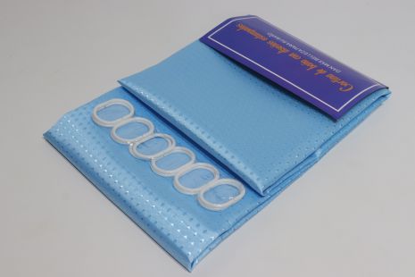 Шторка для ванної довга 180x220 см ( висота 2.2 м) однотонна блакитна Шторка для ванної довга 180x220 см ( висота 2.2 м) однотонна блакитна