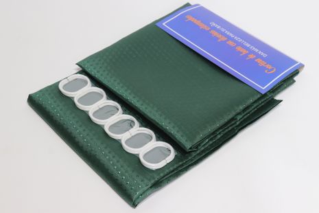 Ванная комната закрыто длинный 180x220 см (высота 2,2 м) монохромный темно -зеленый