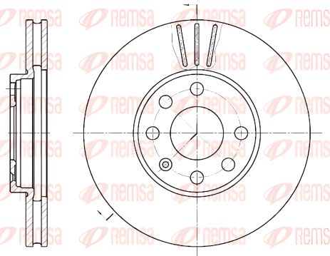 Гальмівний диск OPEL ASTRA, REMSA (657210)