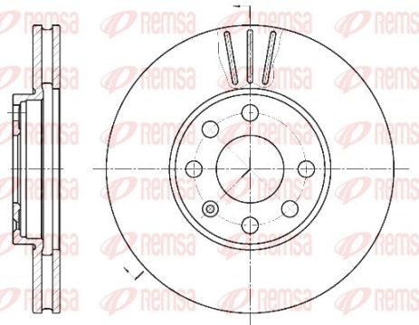 Диск тормозной OPEL ASTRA, REMSA (657210)