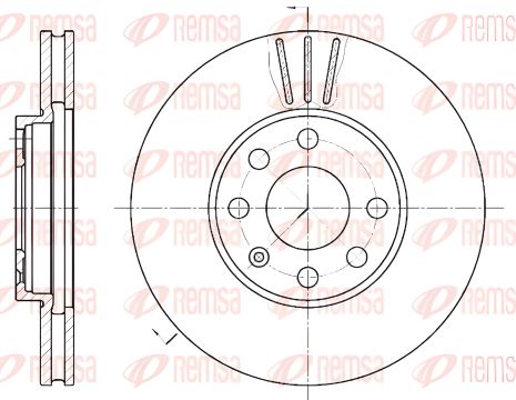 Тормозной диск для OPEL ASTRA, REMSA (657210)