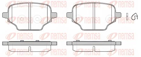 Комплект гальмівних колодок для CITROËN BERLINGO, OPEL COMBO, PEUGEOT PARTNER, REMSA (183700)