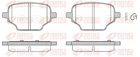 Комплект гальмівних колодок для CITROËN BERLINGO, OPEL COMBO, PEUGEOT PARTNER, REMSA (183700) Комплект гальмівних колодок для CITROËN BERLINGO, OPEL COMBO, PEUGEOT PARTNER, REMSA (183700)