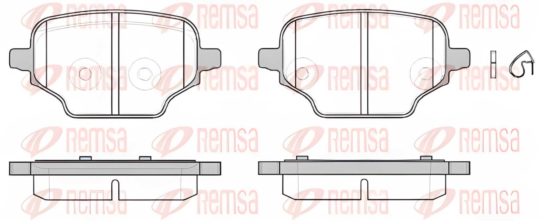 Комплект гальмівних колодок для CITROËN BERLINGO, OPEL COMBO, PEUGEOT PARTNER, REMSA (183700) Комплект гальмівних колодок для CITROËN BERLINGO, OPEL COMBO, PEUGEOT PARTNER, REMSA (183700)
