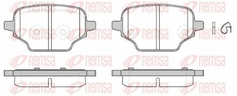 Комплект гальмівних колодок CITROËN BERLINGO, OPEL COMBO, PEUGEOT PARTNER, REMSA (183700)