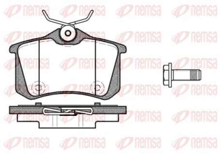 Комплект тормозных колодок PEUGEOT 207, SEAT IBIZA, SKODA ROOMSTER, REMSA (139110)