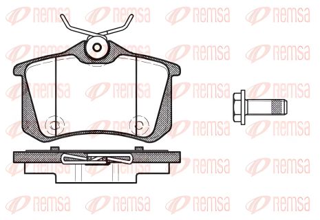 Гальмівних колодок комплект PEUGEOT 207, SEAT IBIZA, SKODA ROOMSTER, REMSA (139110)