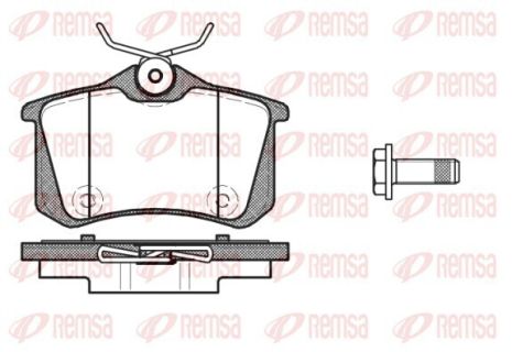 Комплект тормозных колодок PEUGEOT 207, SEAT IBIZA, SKODA ROOMSTER, REMSA (139110)