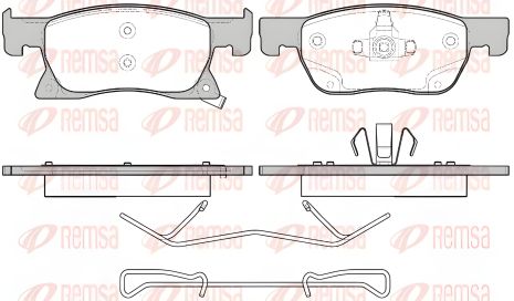 Комплект гальмівних колодок для OPEL ASTRA, виробник REMSA (168102) Комплект гальмівних колодок для OPEL ASTRA, виробник REMSA (168102)