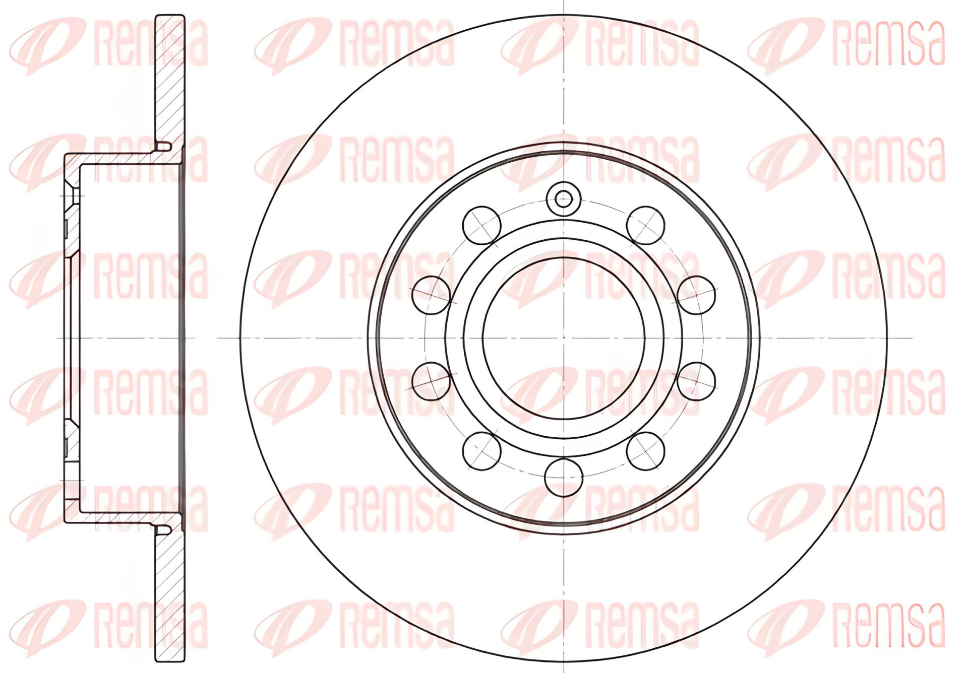 Гальмівний диск MERCEDES-BENZ B-CLASS, SKODA SUPERB, SEAT ALTEA, REMSA (665000) Гальмівний диск MERCEDES-BENZ B-CLASS, SKODA SUPERB, SEAT ALTEA, REMSA (665000)