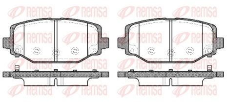 Комплект гальмівних колодок, дискове гальмо LANCIA VOYAGER, FIAT FREEMONT, REMSA (148304)