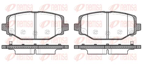 Дискове гальмо комплект гальмівних колодок LANCIA VOYAGER, FIAT FREEMONT, REMSA (148304)