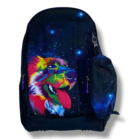 Модный школьный рюкзак для девочек с изображением собаки