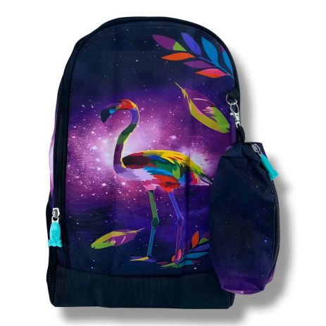 Шкільний рюкзак з фламінго для дівчаток