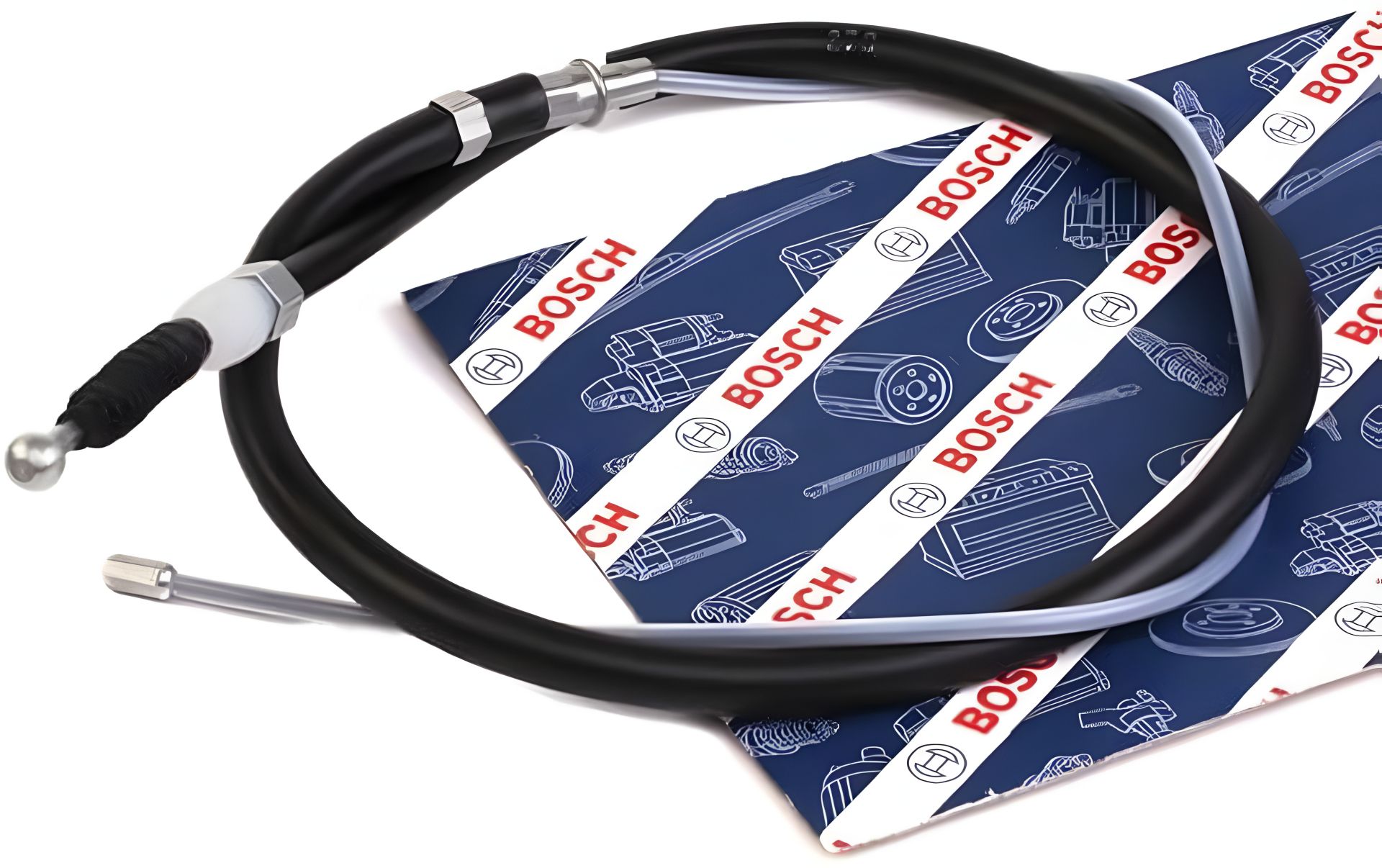 Трос ручного гальма лів/прав. Golf V, Octavia, BOSCH (1987477958) (1K0609721BB) Трос ручного гальма лів/прав. Golf V, Octavia, BOSCH (1987477958) (1K0609721BB)