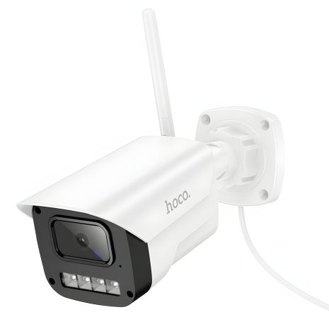 IP-камера відеоспостереження Hoco D4, IP65, 12мп, FullHD, 3м, TF (до 128ГБ), white IP-камера відеоспостереження Hoco D4, IP65, 12мп, FullHD, 3м, TF (до 128ГБ), white