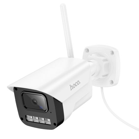IP-камера відеоспостереження Hoco D4, IP65, 12мп, FullHD, 3м, TF (до 128ГБ), white