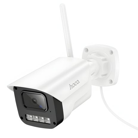 IP-камера відеоспостереження Hoco D4, IP65, 12мп, FullHD, 3м, TF (до 128ГБ), white IP-камера відеоспостереження Hoco D4, IP65, 12мп, FullHD, 3м, TF (до 128ГБ), white