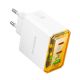 Сетевое Зарядное Устройство Borofone BAS34A 2Type-C/1USB PD/QC 65W Белый