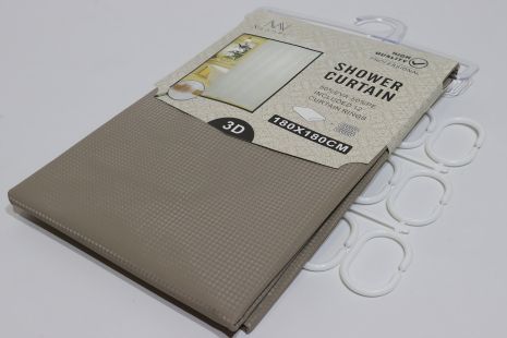 Шторка для душу 180*180 см NaoNao 10018/cappuccino