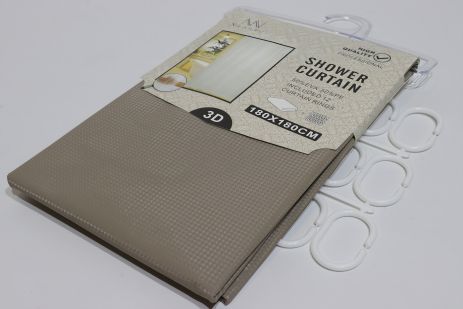 Шторка для душу 180*180 см NaoNao 10018/cappuccino Шторка для душу 180*180 см NaoNao 10018/cappuccino