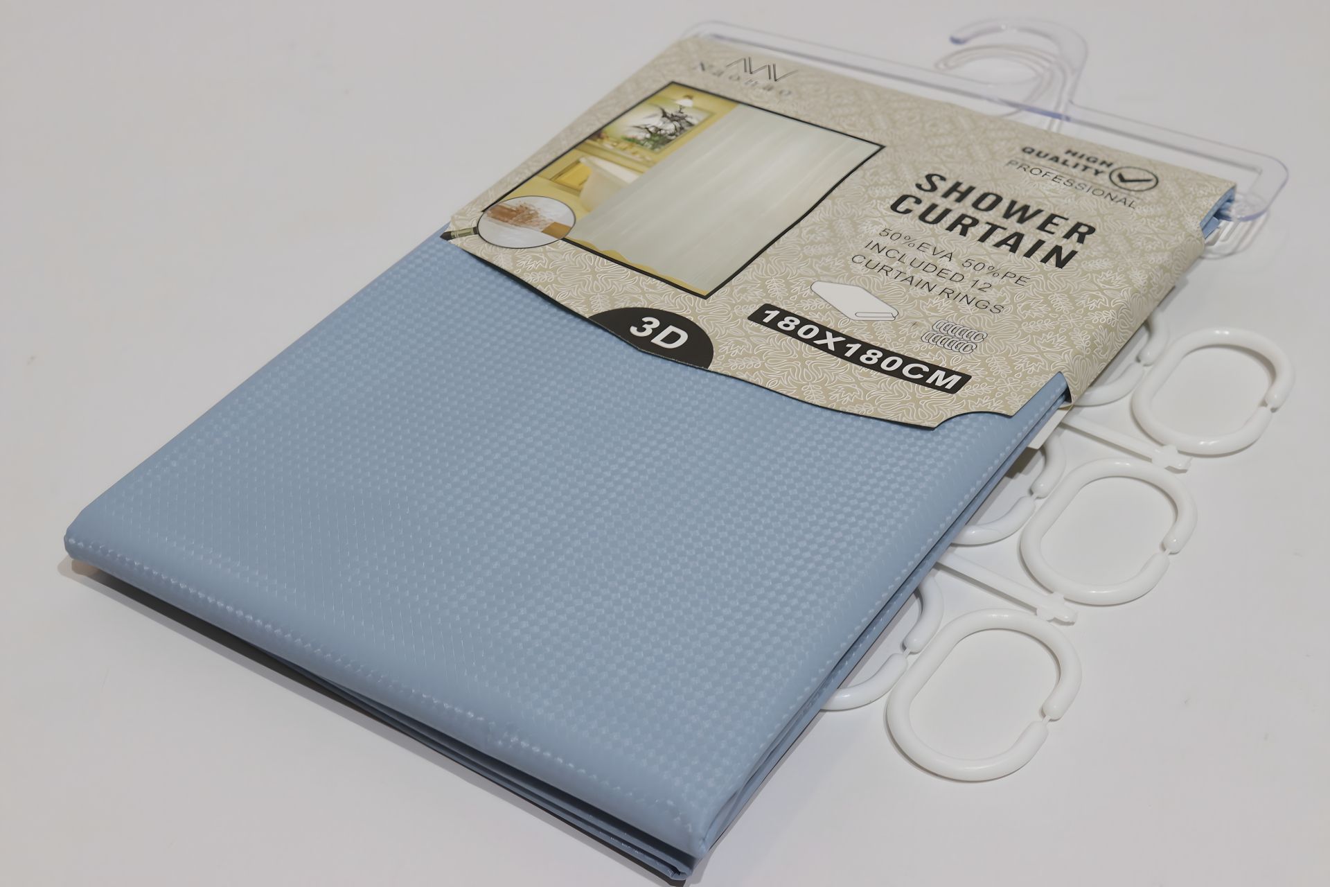 Шторка для душа 180*180 см NaoNao 10018/blue Шторка для душа 180*180 см NaoNao 10018/blue