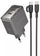 Мережевий зарядний пристрій Borofone BAS33A 2USB-C PD/QC45W Type-C to Type-C Чорний