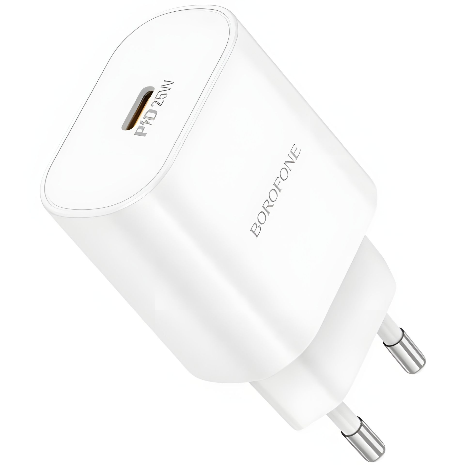 Мережевий зарядний пристрій Borofone BA82A 1USB-C PD/QC 25W Білий Мережевий зарядний пристрій Borofone BA82A 1USB-C PD/QC 25W Білий