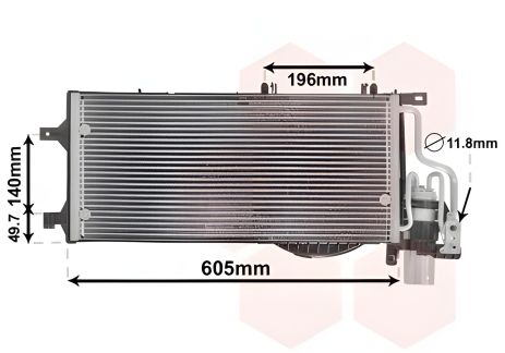 OPEL COMBO Конденсор кондиціонера, радіатор Van Wezel (37015370)