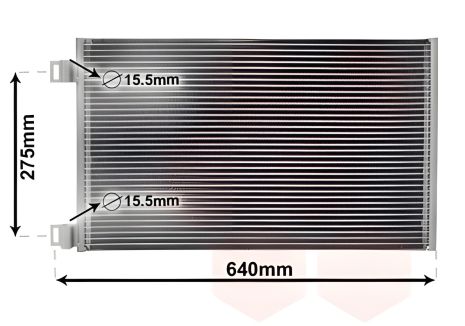 Конденсор кондиціонера для MERCEDES-BENZ CITAN і RENAULT KANGOO, Van Wezel (43005444)