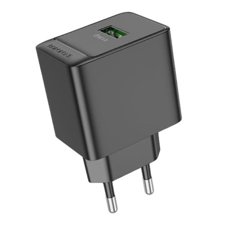 Сетевое Зарядное Устройство Borofone BAS12A 1USB QC3.0 18W Черный