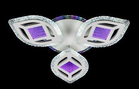 Люстра акрилова світлодіодна з пультом VALESO V 3404-3C WH