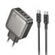 Мережевий зарядний пристрій Borofone BAS57A 3USB-C/1USB PD/QC 67W GAN+Type-C to Type-C Чорний Мережевий зарядний пристрій Borofone BAS57A 3USB-C/1USB PD/QC 67W GAN+Type-C to Type-C Чорний